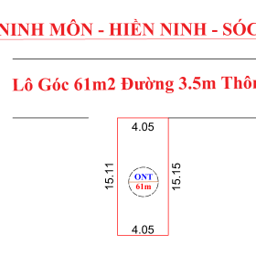 lô góc 61m Ninh Môn, hiền ninh, Sóc sơn