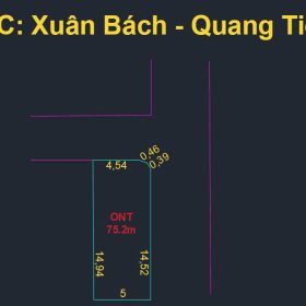 sơ đồ lô góc 75m xuân bách